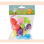 Easter Decorative Eggs with Ribbon - 12 Piece
